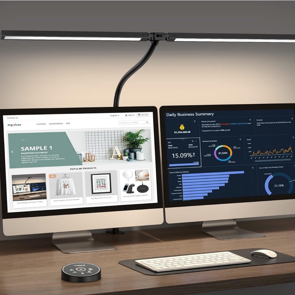 NWT Led Desk Lamp for Office Home - Eye Caring Architect lamp with Clamp,Dual